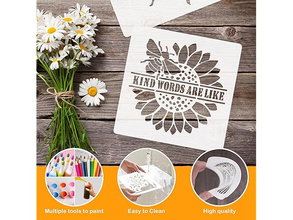 crystine Bee Stencils for Painting