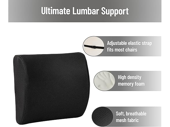 Lumbar Support Pillow with Air-Cloud Technology