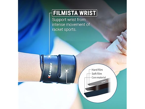 Zamst Filmsta Wrist Brace, Small, Black