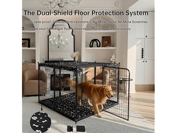 Portable Dog Playpen 53"L x 53"W x 36"H
