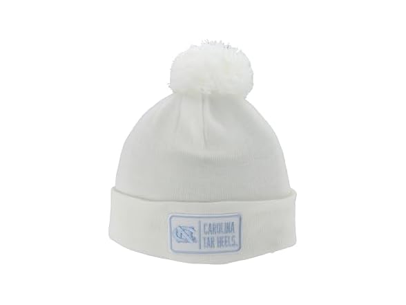 TAR HEELS Pom Beanie Patch Defer White