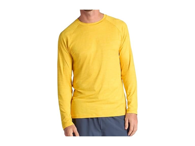 Gaiam Men Everyday Basic Long Sleeve Crewneck Top - Gallery 9