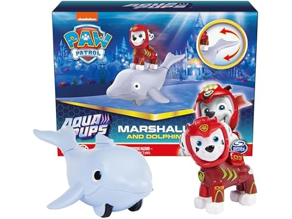 Paw Patrol, Aqua Pups Marshall and Dolphin