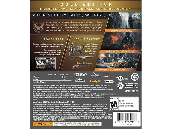 Ubisoft Tom Clancy's the Division Gold