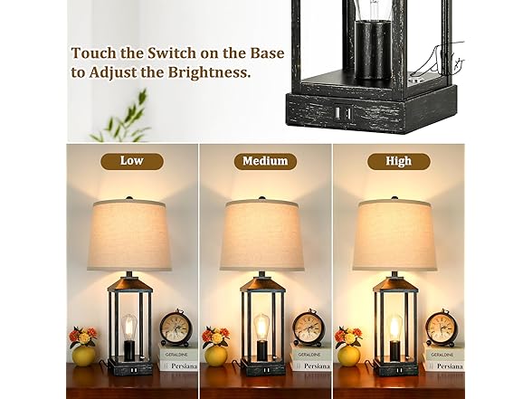 Brightever 28" Farmhouse Table Lamps Set of 2