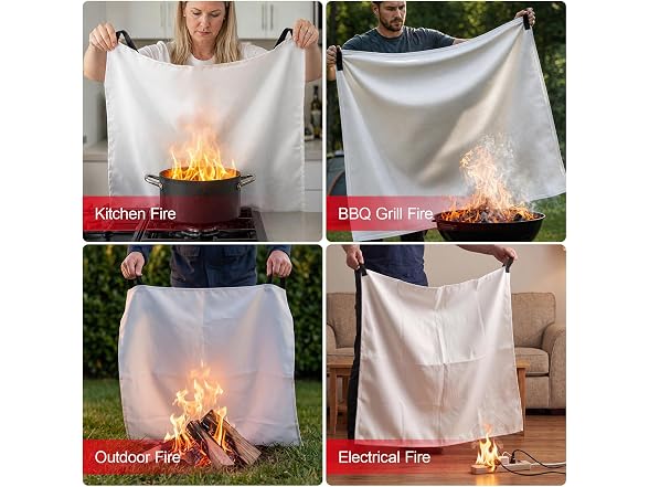 Mondoshop 4-Pack Emergency Fire Blanket