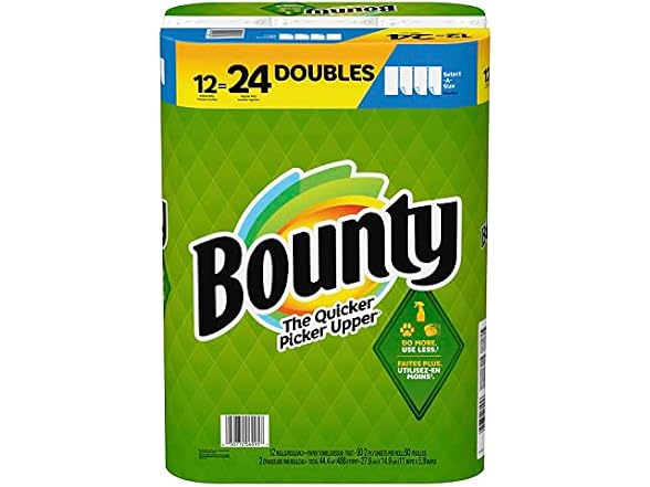 Bounty White Full Sheet Towels 12 Double Rolls