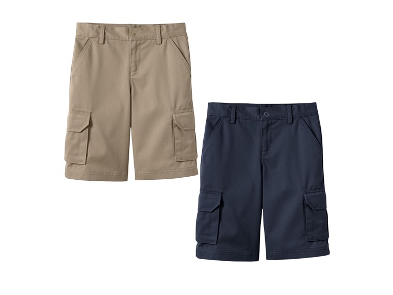2PK Boys Stretch Cotton Cargo Shorts