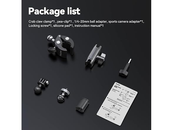 TELESIN Universal Handlebar Tube Clamp