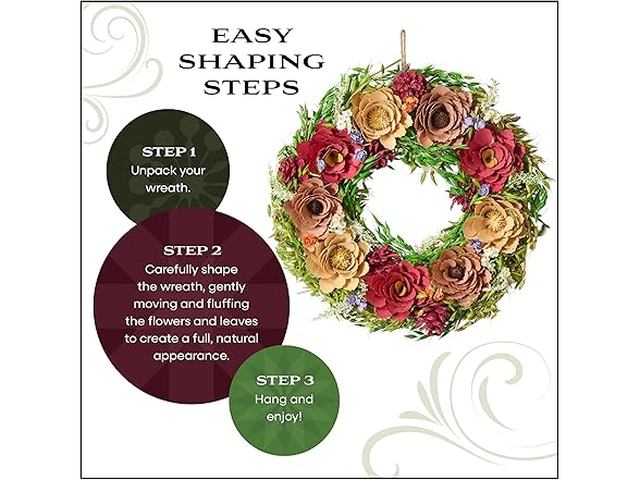 National Tree Company 17" Spring Wood Curl Wreath