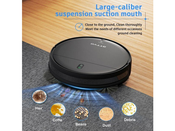 GTTVO Robot Vacuum - Black