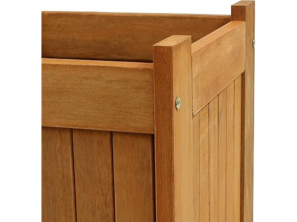 Sunnydaze 16-Inch Square Planter Box Set of 2