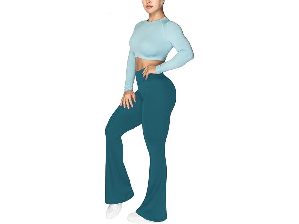 Sunzel Flare Leggings 30in M Deep Teal