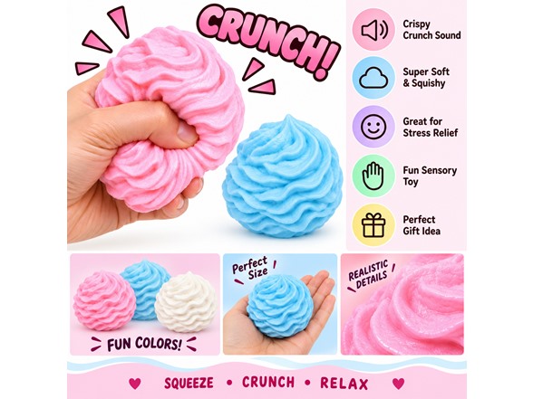Cream Roll Crunch Squishy 2-Pk
