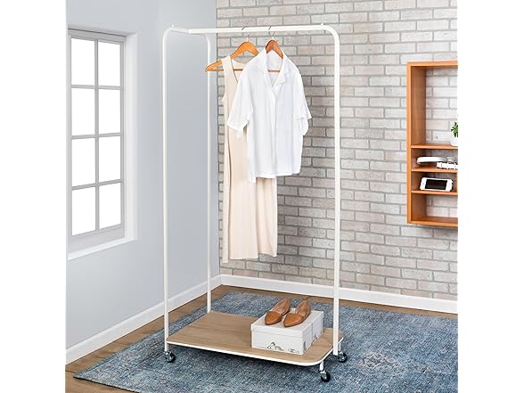 Honey-Can-Do Clothing Rack w/Shelf White