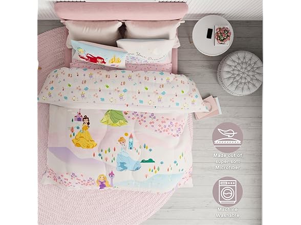 Franco Disney Princess Kids Bedding 5PC Set- Full