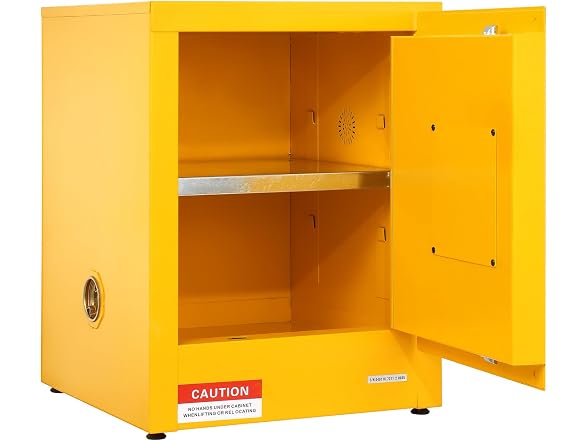 Flammable Safety Cabinet, 12 Gal, Cold-Rolled