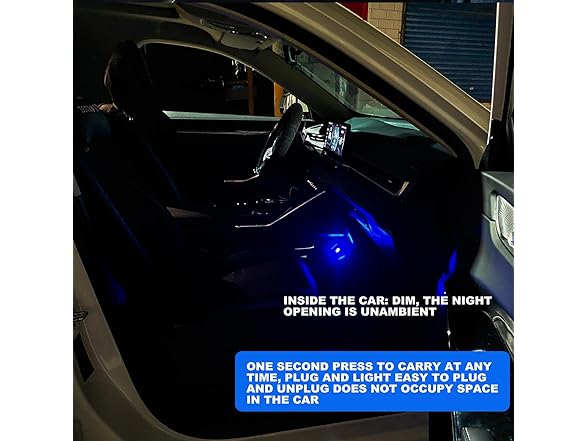 7 Pieces USB LED Car Interior Atmosphere Lamp