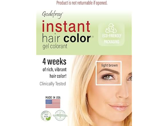 Godefroy TINTkit Hair Color Jet Black 20 Applications 100% Gray Coverage Ammonia-Free 1.5 Fl Oz 36M PAO