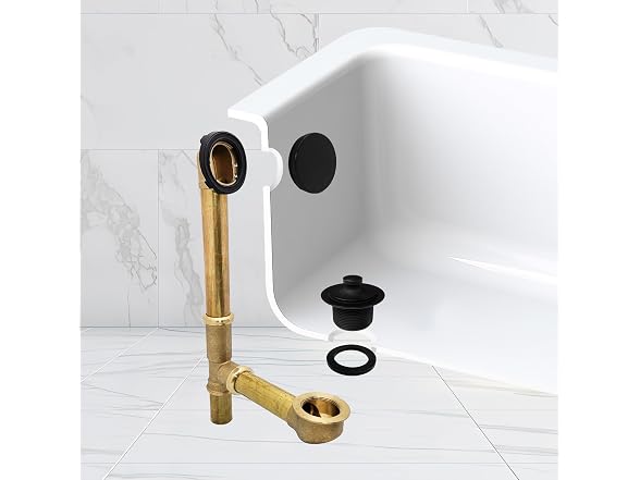 Westbrass A321H-62 14" Brass Bath Waste & Overflow Assembly