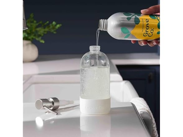 Glass Reusable Bottle Soap/Lotion Dispenser