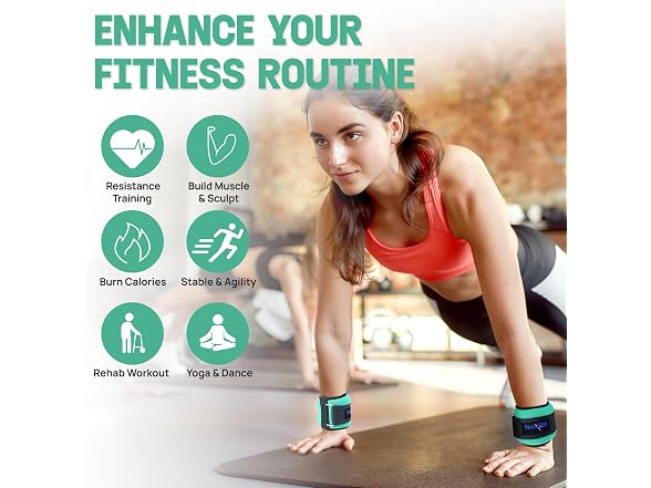 Yes4All Adjustable Wrist & Ankle Weights Pair – 2.5 lb Each