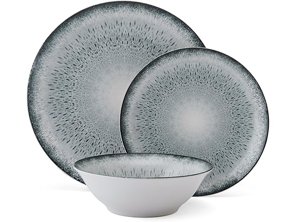 Mikasa Matteo 12 Piece Dinnerware Plate Bowl Set