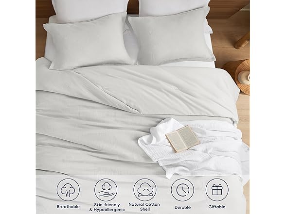 Light Grey King Cotton Comforter Set