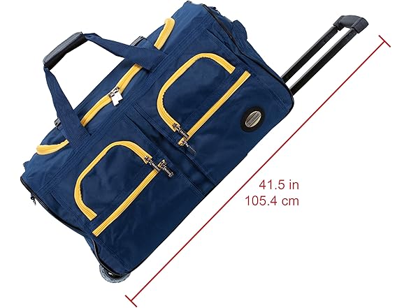 Rockland Rockland Rolling Duffel Bag, Navy, 40-Inch
