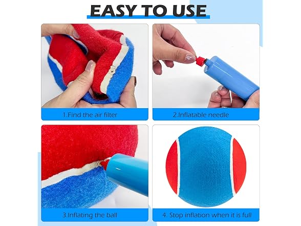 EXPAWLORER Giant Tennis Balls for Dogs- 2Pcs 