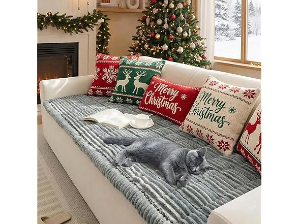 FUNNY FUZZY Flannel Couch Cover