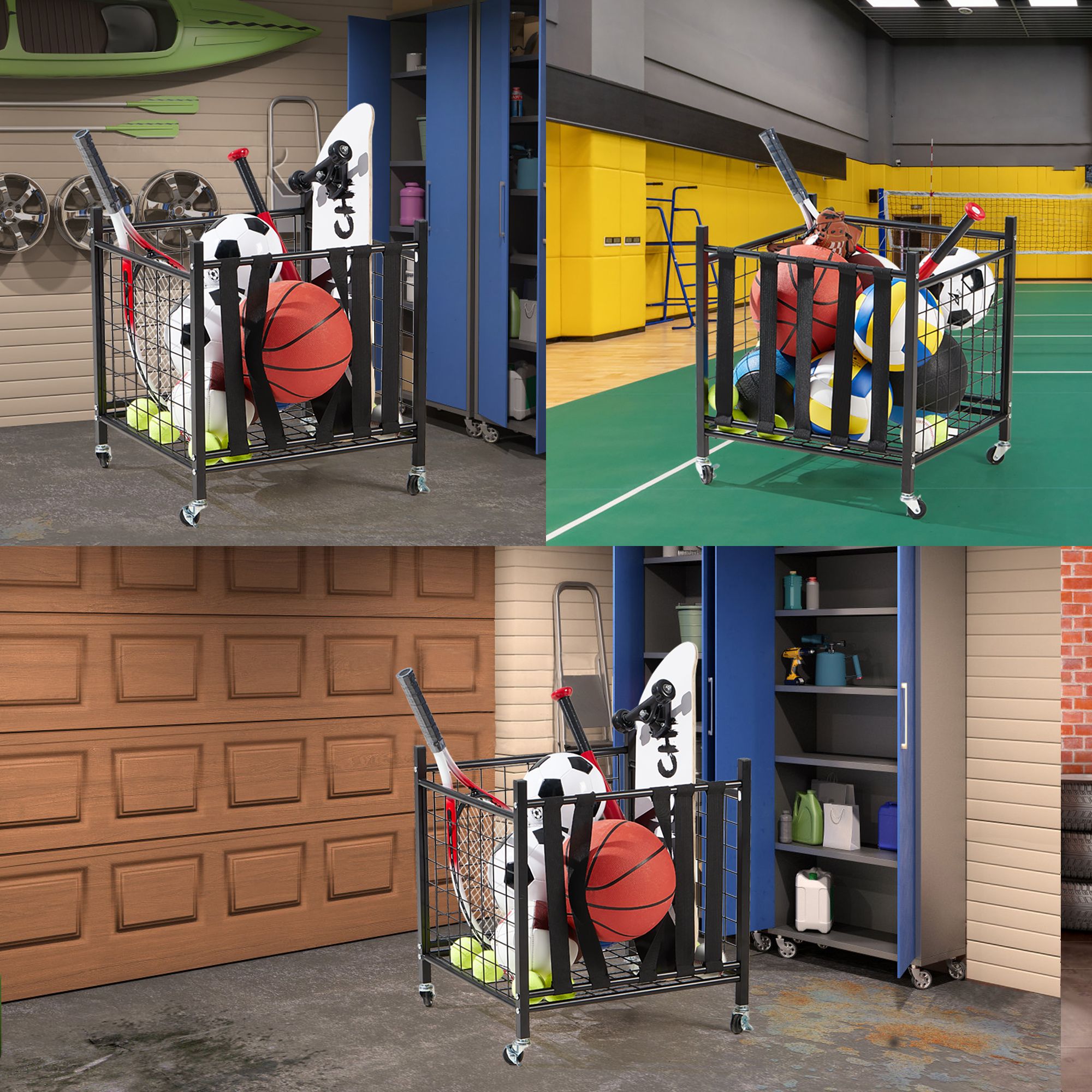 LUGO™ SC-21 Rolling Steel Storage Cart w/ Wheels - Gallery 14