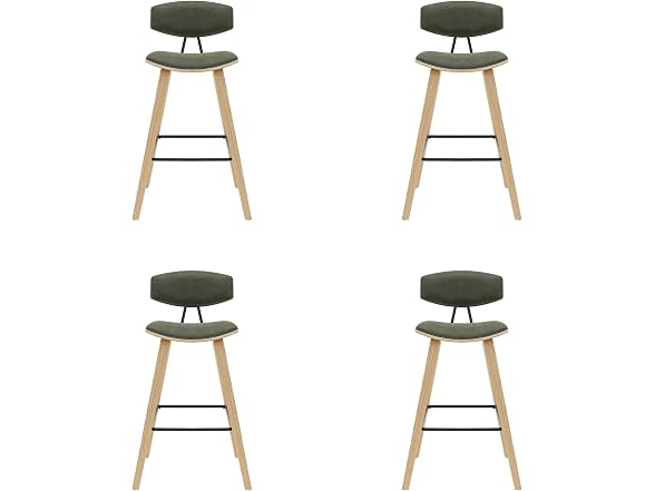 Armen Living Fox Bar Height Bar Stool, Set of 2