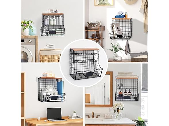 Baowor 2pcs Wall Fruit Basket 