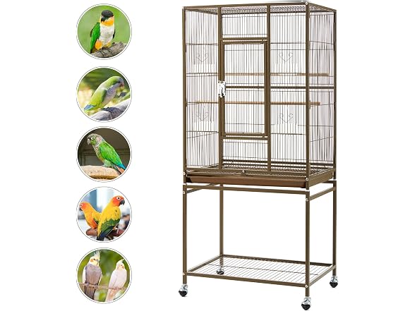 Yaheetech Wrought Iron Standing Large Parrot Cage