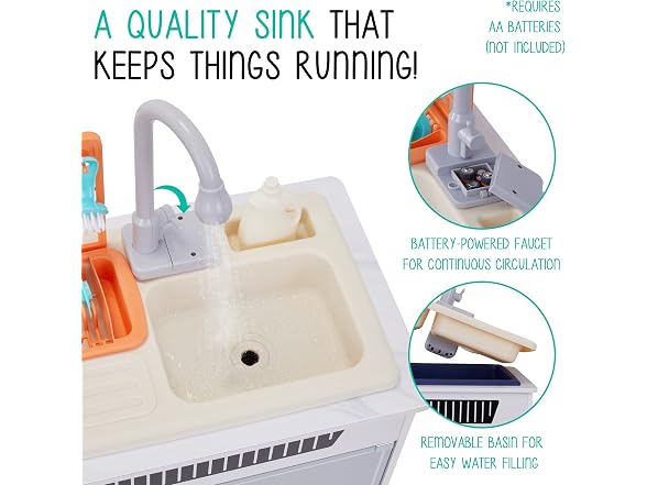 Kitchen Playset With Working Sink