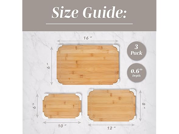 COOK WITH COLOR Non-Slip Cutting Board Set 