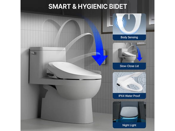 Inus R31 Electronic Bidet Heated Seat & Wireless Remote