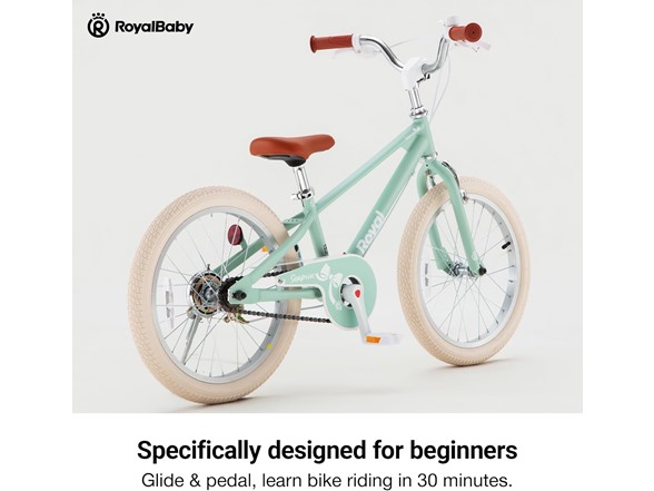 RoyalBaby EZ Kids Bike,18 Inch Convertible Balance to Pedal Bike