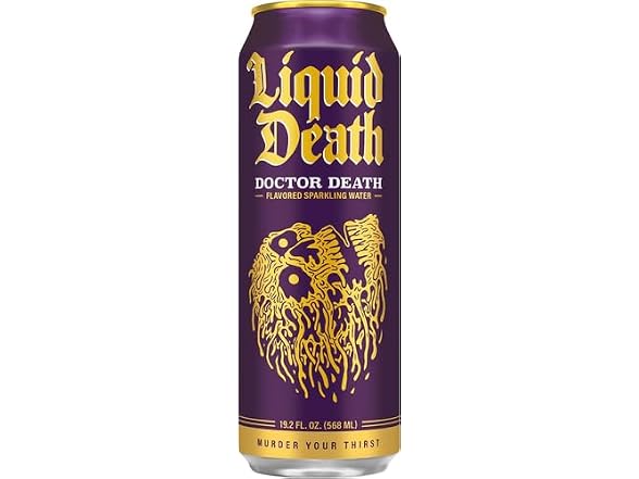 Liquid Death Doctor Death Sparkling Water