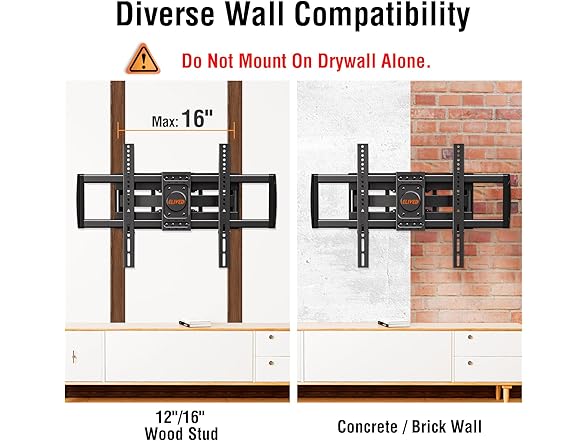 ELIVED Full Motion TV Wall Mount | 37-82in
