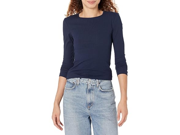 Amazon Essentials Women Rib Knit Crewneck Top