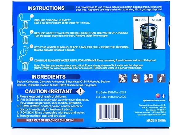 Deep Cleaning Garbage Disposal Tablets