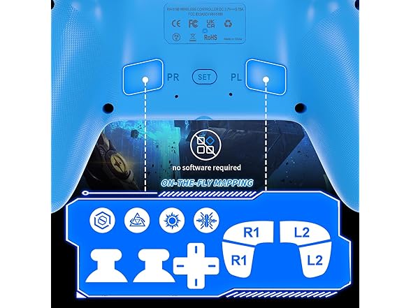 Dinosoo RGB Controller for PS5 and PC