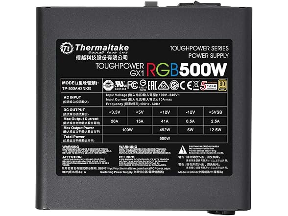 Thermaltake Toughpower GX1 RGB 500W PSU