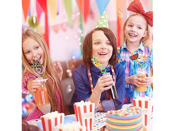 SODWINCO 24 PCS Crazy Straws