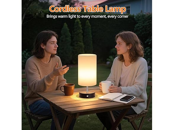 TOBUSA 2-Pack Cordless Table Lamps