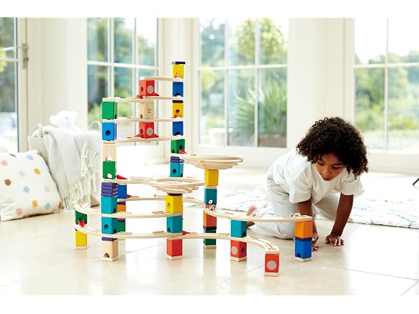 Hape Quadrilla Cyclone Wooden Marble Run Race Maze
