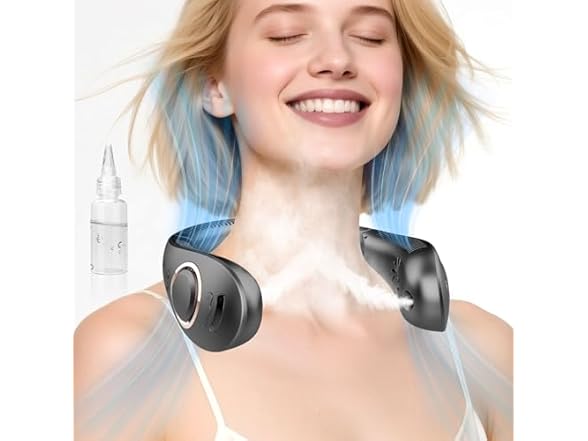 FWV Misting Neck Fan, Chargeable Fan