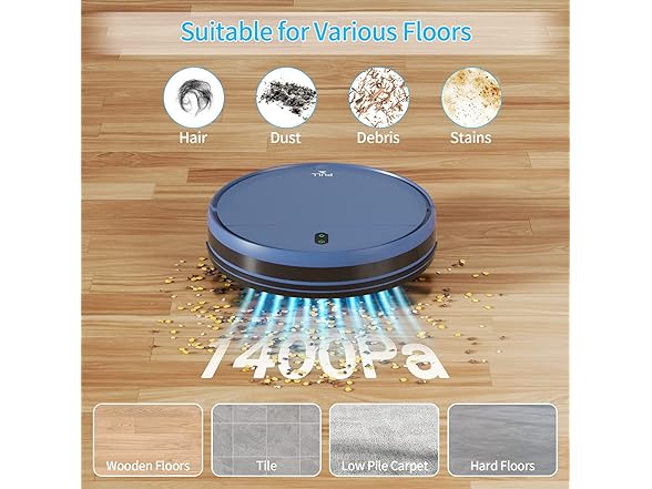 ZCWA W056 Robot Vacuum and (Open Box)
